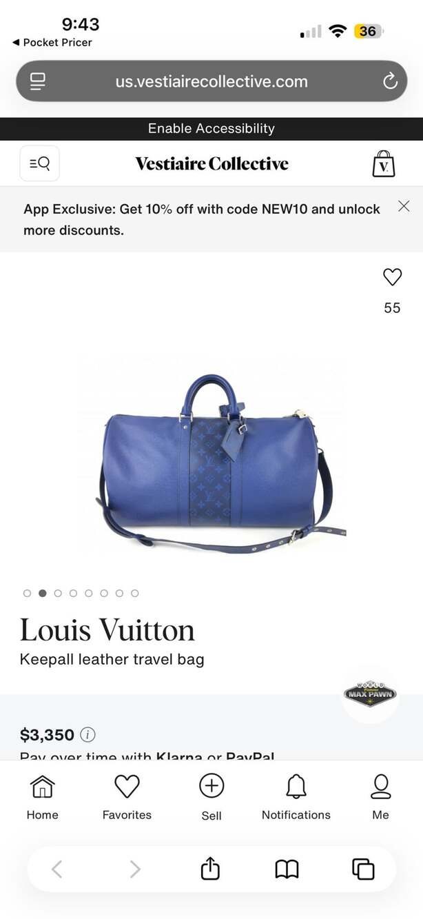 Louis Vuitton *RARE* Louis Vuitton Keepall Bandouliere 50 Racing Blue